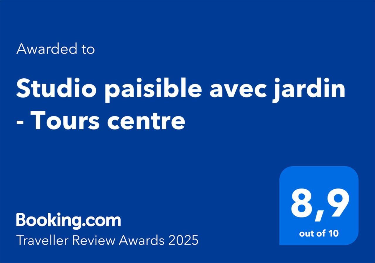 Studio Paisible Avec Jardin - Tours Centre Exteriör bild
